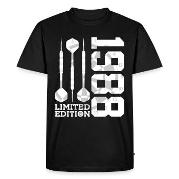 ÉDITION LIMITÉE 1988 FLÉCHETTES 38E ANNIVERSAIRE - T-shirt Premium bio Homme - noir - Devant - Nico (187cm)
