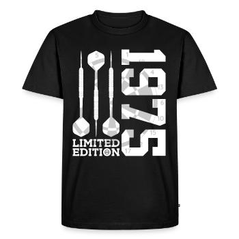 LIMITED EDITION 1975 DARTS 51. GEBURTSTAG - Männer Premium Bio T-Shirt - Schwarz - Vorne - Nico (187cm)