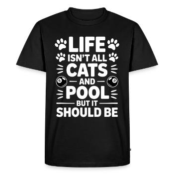 Billard Dire Drôle Billard Billard Cadeau - T-shirt Premium bio Homme - noir - Devant - Nico (187cm)
