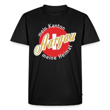 My Home Aargau Gift - Men's Premium Organic T-Shirt - black - Front - Nico (187cm)