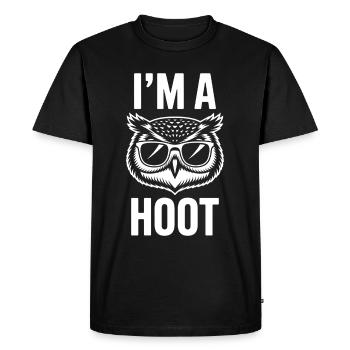 Owl Saying Owls Funny Owls Gift - Men's Premium Organic T-Shirt - black - Front - Nico (187cm)