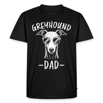 Lévrier dicton, Lévrier papa, Cadeau de lévrier - T-shirt Premium bio Homme - noir - Devant - Nico (187cm)