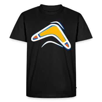 Boomerang - Men's Premium Organic T-Shirt - black - Front - Nico (187cm)