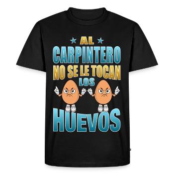 The woodpecker's eggs are not touched - Men's Premium Organic T-Shirt - black - Front - Nico (187cm)