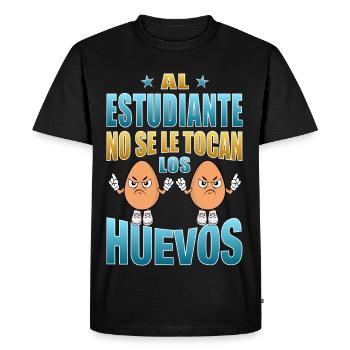 L’élève ne touche pas ses couilles - T-shirt Premium bio Homme - noir - Devant - Nico (187cm)