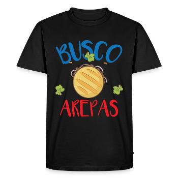 Je cherche Arpeas Colombie Venezuela - T-shirt Premium bio Homme - noir - Devant - Nico (187cm)