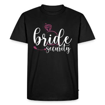 Bachelorette Party Bridesmaid Bride Security - Men's Premium Organic T-Shirt - black - Front - Nico (187cm)