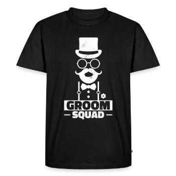 Groom Squad - Men's Premium Organic T-Shirt - black - Front - Nico (187cm)