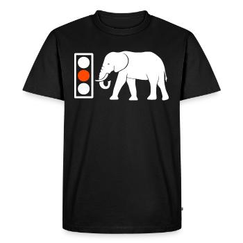 African elephant tusk zoo red fire - Men's Premium Organic T-Shirt - black - Front - Nico (187cm)