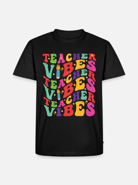 Vibrations de l’enseignant - T-shirt Premium bio Homme - noir