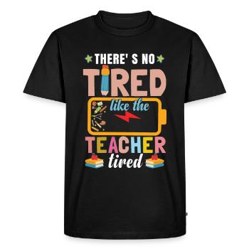 Funny Summer Teaching Vacation School Teacher - Men's Premium Organic T-Shirt - black - Front - Nico (187cm)
