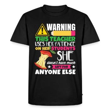 Drôle de professeur de sarcasme - T-shirt Premium bio Homme - noir - Devant - Nico (187cm)