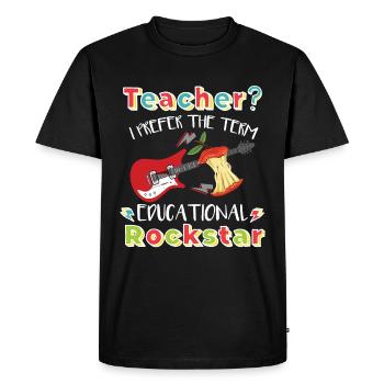 Teacher School Teaching - Men's Premium Organic T-Shirt - black - Front - Nico (187cm)