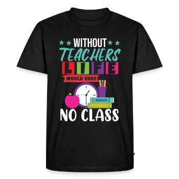 Teaching Class - Men's Premium Organic T-Shirt - black - Front - Nico (187cm)