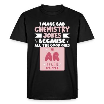 Chemistry Jokes Science Teacher - Men's Premium Organic T-Shirt - black - Front - Nico (187cm)