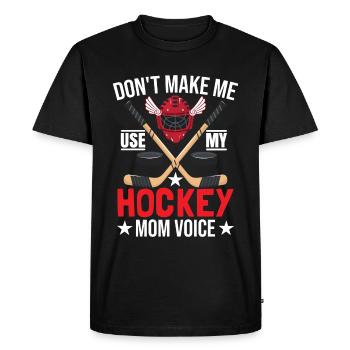 Maman de hockey - T-shirt Premium bio Homme - noir - Devant - Nico (187cm)