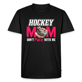 Maman de hockey - T-shirt Premium bio Homme - noir - Devant - Nico (187cm)