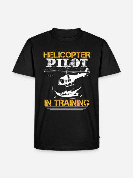 Helicopter Pilot In Training - Men's Premium Organic T-Shirt - black