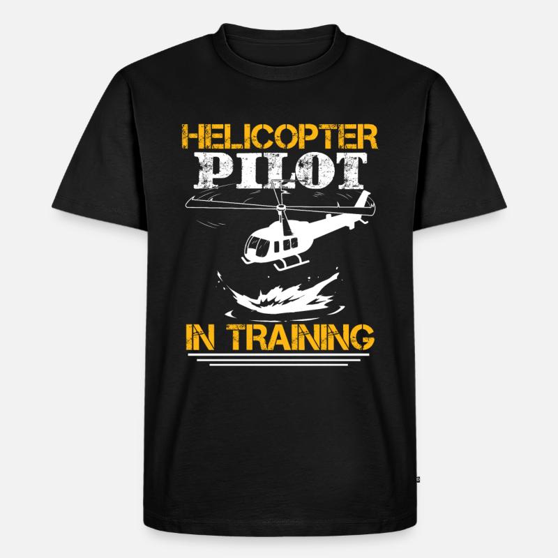 Helicopter Pilot In Training - Men's Premium Organic T-Shirt - black