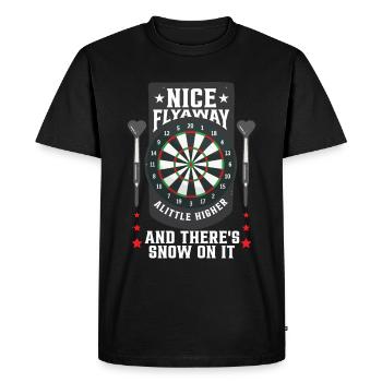 Dart Player Bullseye Funny Darts - Men's Premium Organic T-Shirt - black - Front - Nico (187cm)