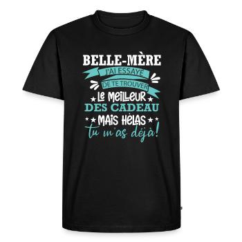 La Meilleure Belle Maman - T-shirt Premium bio Homme - noir - Devant - Nico (187cm)