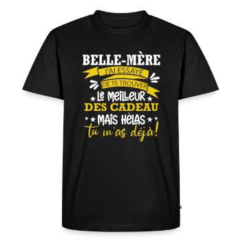 Belle Maman Drôle - T-shirt Premium bio Homme - noir - Devant - Nico (187cm)