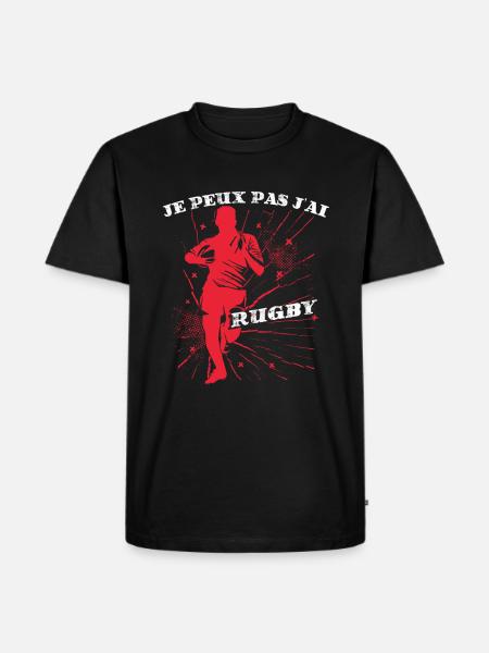 Rugby - T-shirt Premium bio Homme - noir