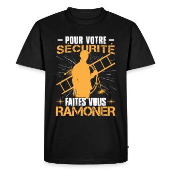 Ramoner Ramoneur Cheminées - T-shirt Premium bio Homme - noir - Devant - Nico (187cm)