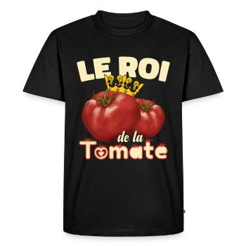 Le Roi De La Tomate Jardin Jardinier Jardinage - T-shirt Premium bio Homme - noir - Devant - Nico (187cm)