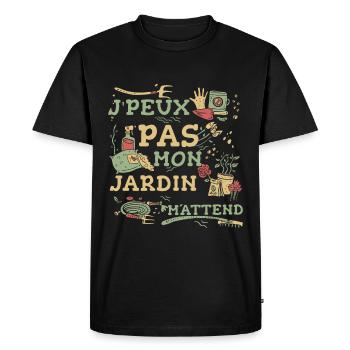 Mon Jardin M'Attend - T-shirt Premium bio Homme - noir - Devant - Nico (187cm)