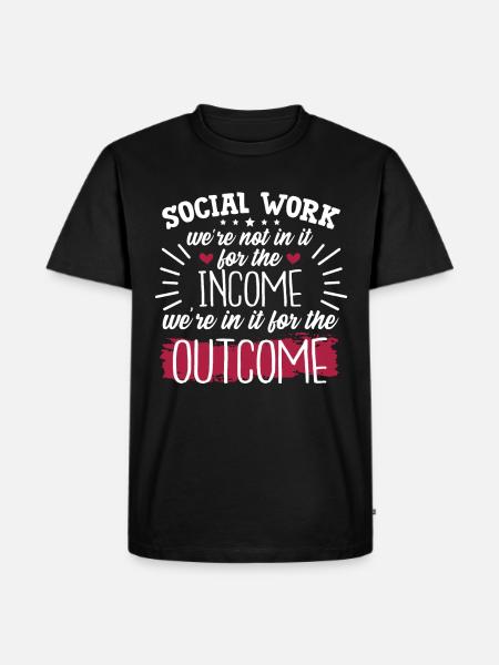 Social Work Quote - Men's Premium Organic T-Shirt - black