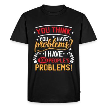 Humour des travailleurs sociaux - T-shirt Premium bio Homme - noir - Devant - Nico (187cm)