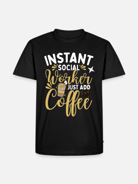 Social Worker Coffee - Men's Premium Organic T-Shirt - black
