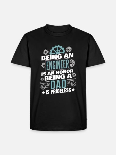Science Dad Engineer - Men's Premium Organic T-Shirt - black
