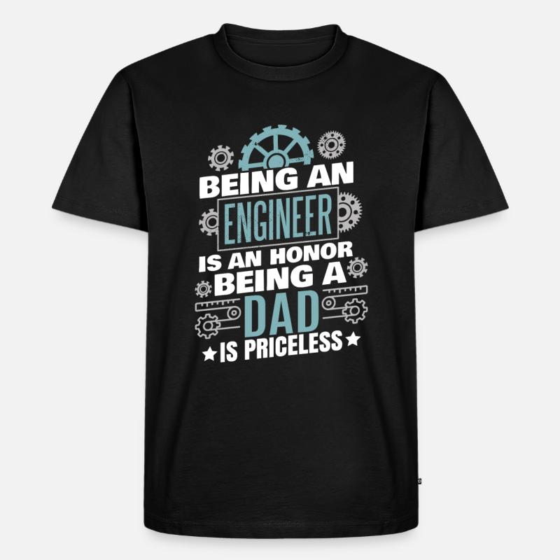 Science Dad Engineer - Men's Premium Organic T-Shirt - black