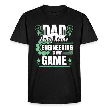 Funny Dad Engineering Humor - Men's Premium Organic T-Shirt - black - Front - Nico (187cm)