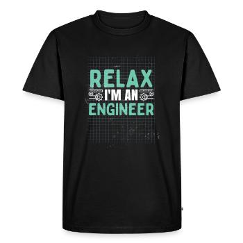 Funny Engineer Science Humor - Men's Premium Organic T-Shirt - black - Front - Nico (187cm)