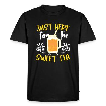 Sweet Tea Drinker Humor - Men's Premium Organic T-Shirt - black - Front - Nico (187cm)