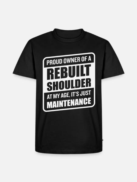 Funny Shoulder Replacement Recovery - Men's Premium Organic T-Shirt - black