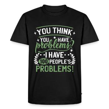 Humour Travailleur social Drôle - T-shirt Premium bio Homme - noir - Devant - Nico (187cm)