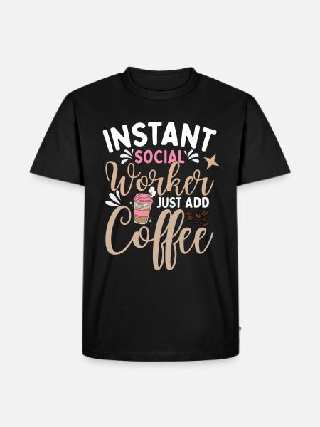 Social Worker Coffee - Men's Premium Organic T-Shirt - black