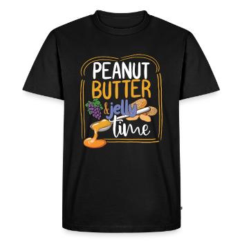 Temps de gelée de beurre de cacahuète - T-shirt Premium bio Homme - noir - Devant - Nico (187cm)