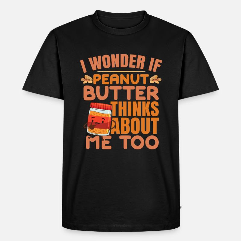 Erdnussbutter - Männer Premium Bio T-Shirt - Schwarz