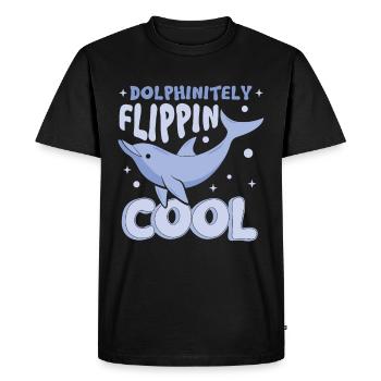 Aquarium mignon dauphin - T-shirt Premium bio Homme - noir - Devant - Nico (187cm)