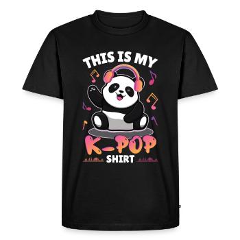 Ceci est mon t-shirt K-Pop - T-shirt Premium bio Homme - noir - Devant - Nico (187cm)