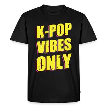 Vibrations K-Pop - T-shirt Premium bio Homme - noir - Devant - Nico (187cm)