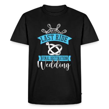 Enterrement de vie de jeune fille | Femmes | Mariée - T-shirt Premium bio Homme - noir - Devant - Nico (187cm)