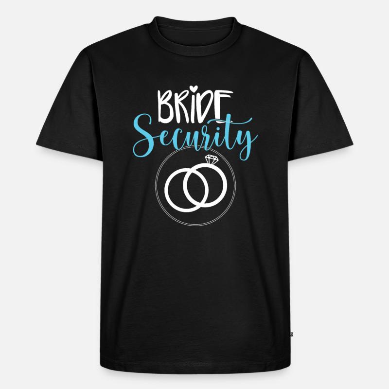 Sicherheit der Braut - Männer Premium Bio T-Shirt - Schwarz