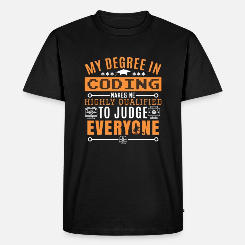 Softwareentwickler Humor - Männer Premium Bio T-Shirt - Schwarz