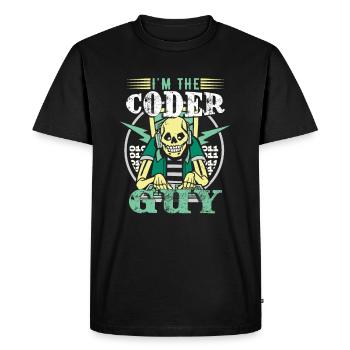 Je suis le codeur - T-shirt Premium bio Homme - noir - Devant - Nico (187cm)